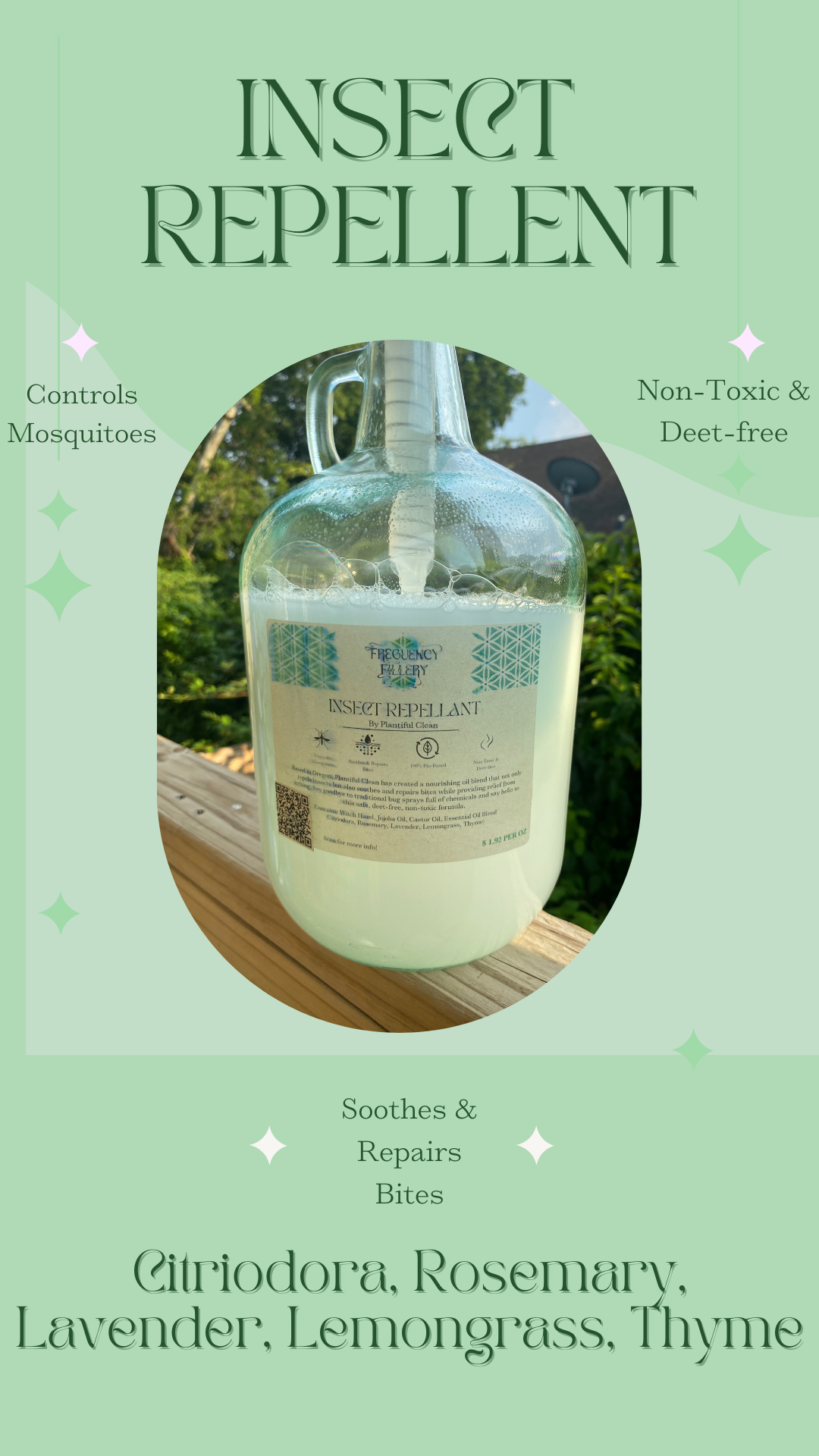 Natural Insect Repellent Non-Toxic, Deet-Free - Frequency Fillery