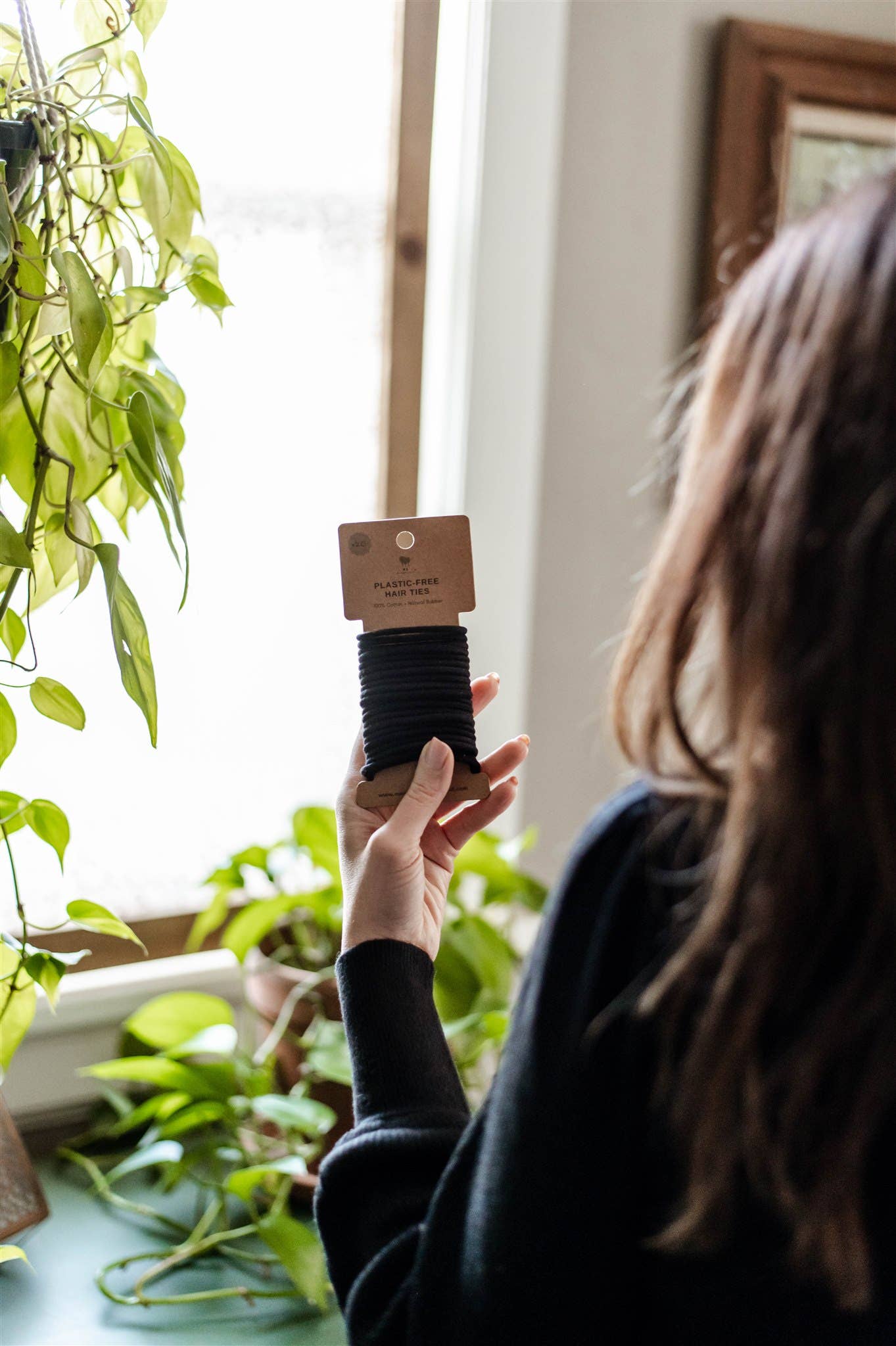 Plastic-Free Black Hair Ties - Frequency Fillery