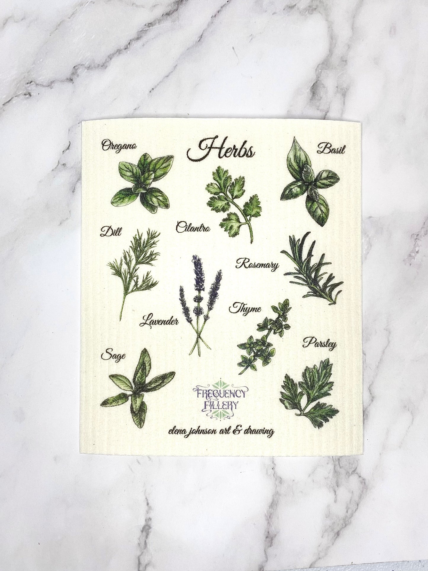 Swedish Dishcloth Printed with Local Art from Elena Johnson
