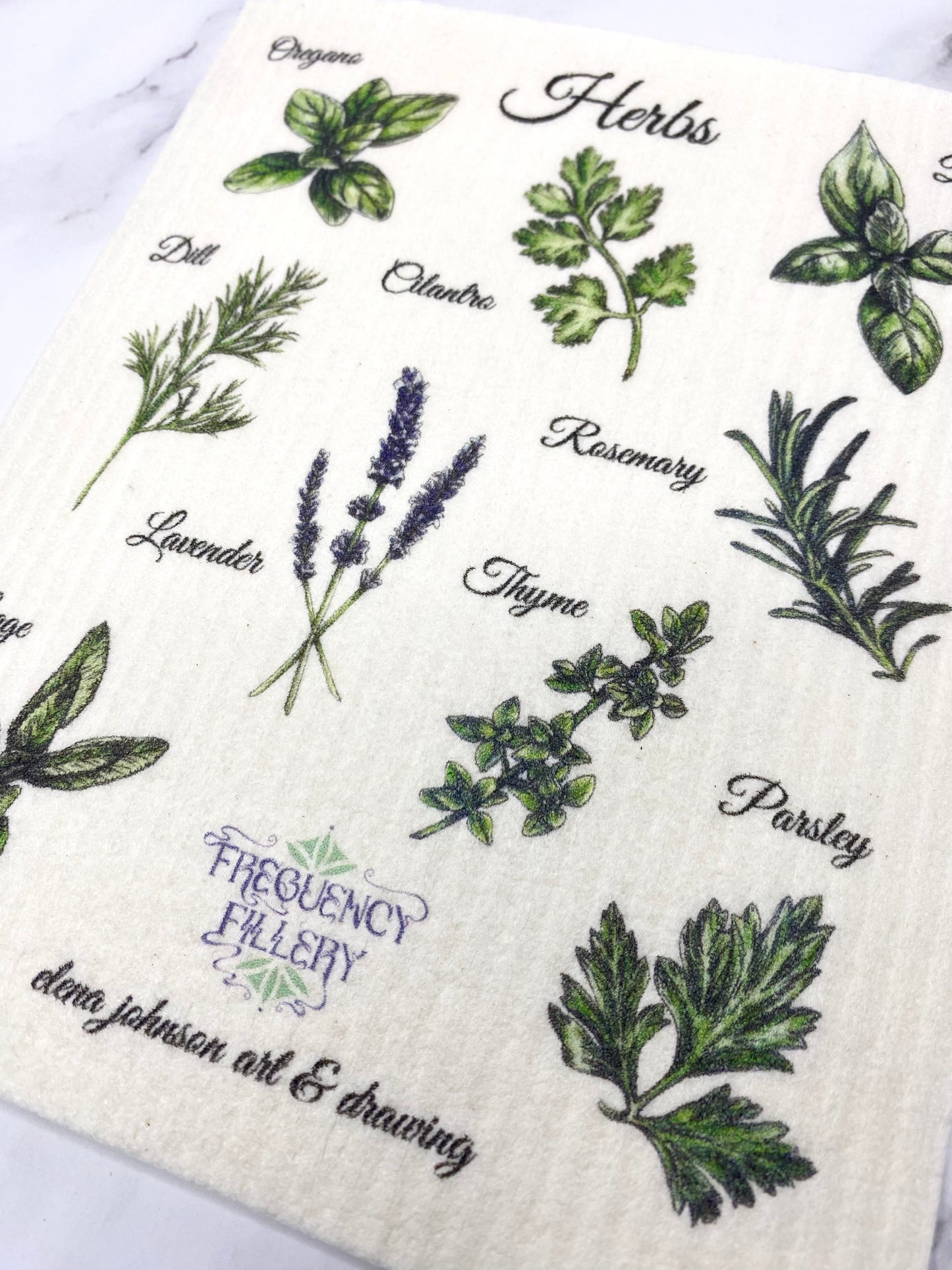 Swedish Dishcloth Printed with Local Art from Elena Johnson