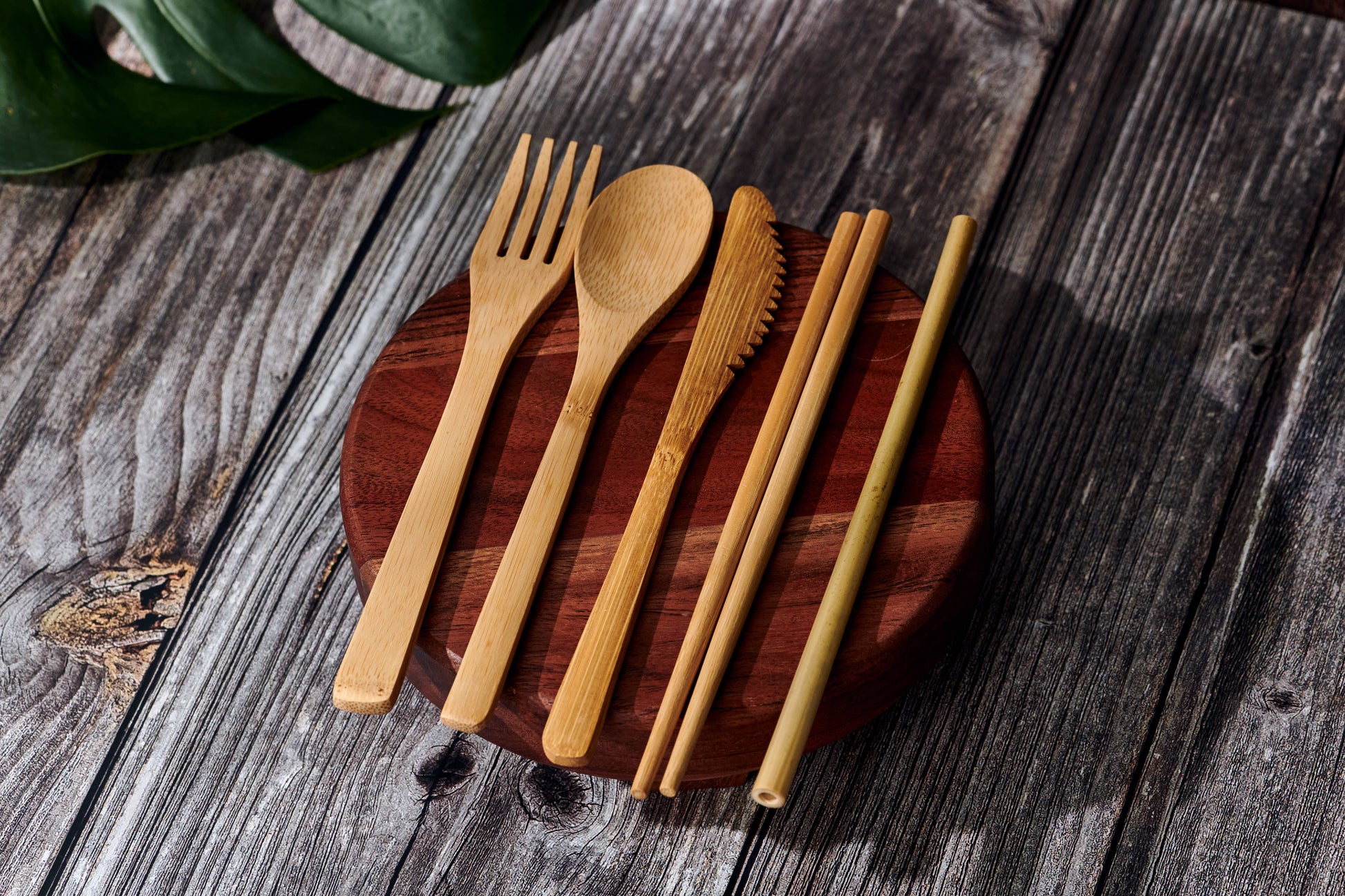 Bamboo Cutlery Set in Cotton Bag - Frequency Fillery