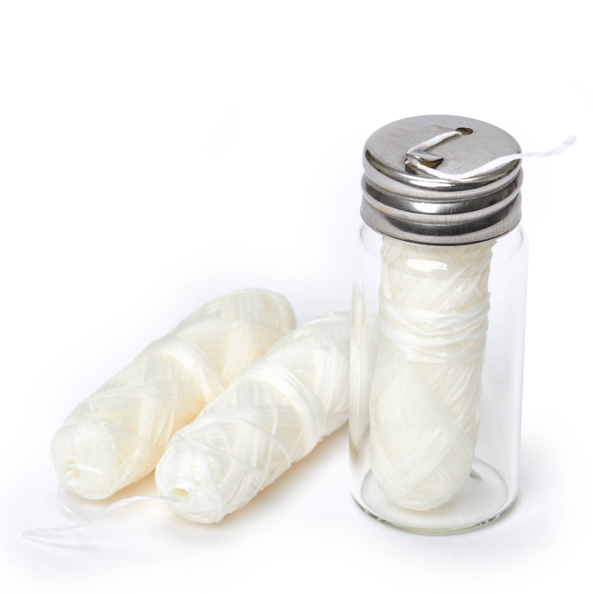 Bamboo Dental Floss Bundle (Glass Jar + 2 Refills) - Frequency Fillery
