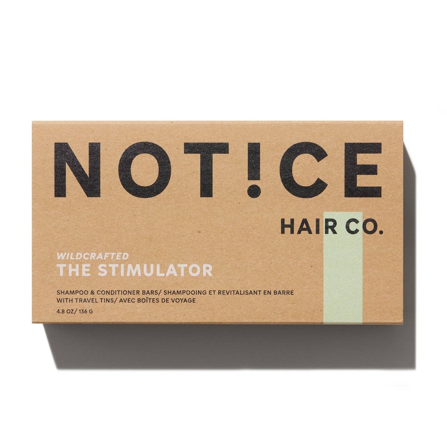 Stimulator Shampoo & Conditioner Bar Travel Set - thickening for oily & fine hair, peppermint & eucalyptus