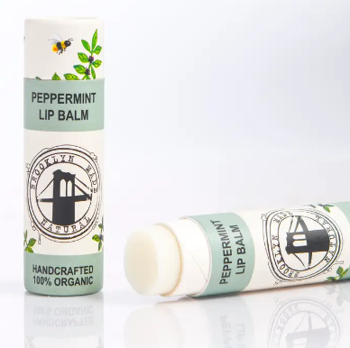 Organic Peppermint Lip Balm Push-Up Cardboard Tube